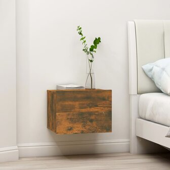 Nachtkastje 40x30x30 cm bewerkt hout gerookt eikenkleurig 8720286976166 1