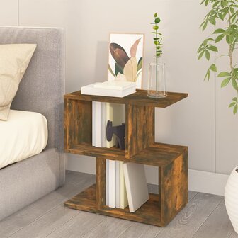 Nachtkastje 50x30x51,5 cm bewerkt hout gerookt eikenkleurig 8720286955833 3