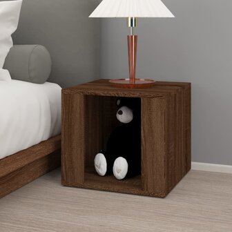 Nachtkastje 41x40x36 cm bewerkt hout bruineikenkleurig 8720845667160 3