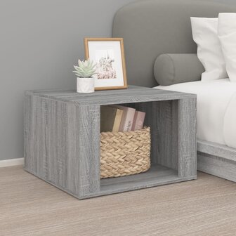 Nachtkastje 57x55x36 cm bewerkt hout grijs sonoma eikenkleurig 8720845667238 1