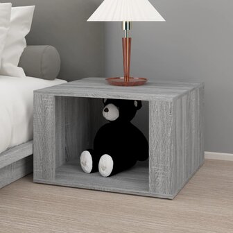 Nachtkastje 57x55x36 cm bewerkt hout grijs sonoma eikenkleurig 8720845667238 3
