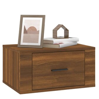 Nachtkastje wandgemonteerd 50x36x25 cm bruin eikenkleur 8720287222583 4