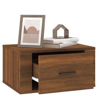 Nachtkastje wandgemonteerd 50x36x25 cm bruin eikenkleur 8720287222583 5