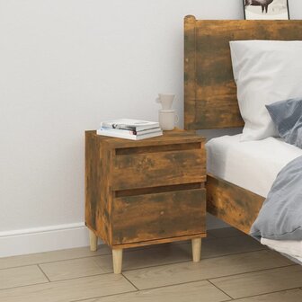 Nachtkastje 40x35x50 cm gerookt eikenkleurig 8720287226307 1