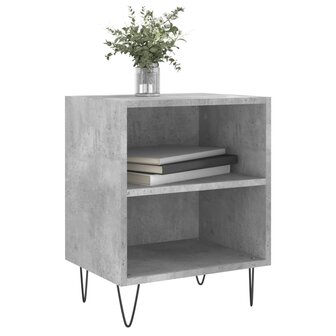 Nachtkastje 40x30x50 cm bewerkt hout betongrijs 8720845904395 3