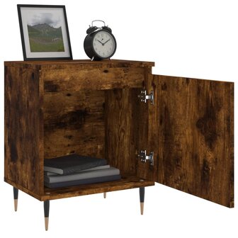 Nachtkastje 40x30x50 cm bewerkt hout gerookt eikenkleurig 8720845904739 4