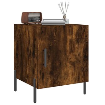 Nachtkastje 40x40x50 cm bewerkt hout gerookt eikenkleurig 8720845911690 4