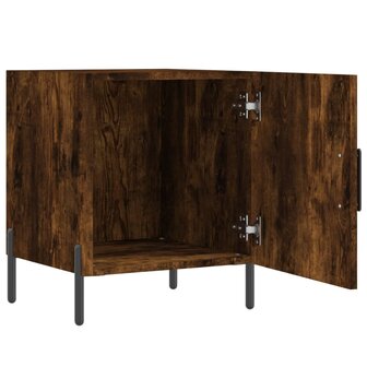 Nachtkastje 40x40x50 cm bewerkt hout gerookt eikenkleurig 8720845911690 5