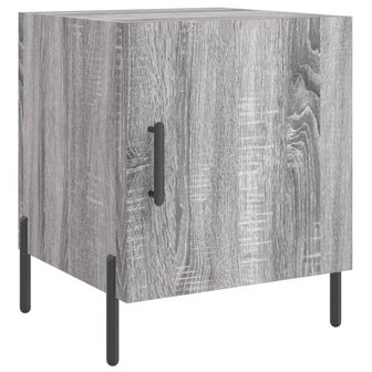 Nachtkastje 40x40x50 cm bewerkt hout grijs sonoma eikenkleurig 8720845911713 2