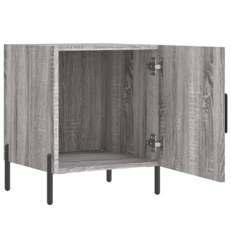 Nachtkastje 40x40x50 cm bewerkt hout grijs sonoma eikenkleurig 8720845911713 5
