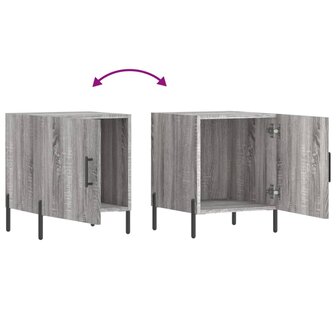 Nachtkastje 40x40x50 cm bewerkt hout grijs sonoma eikenkleurig 8720845911713 9