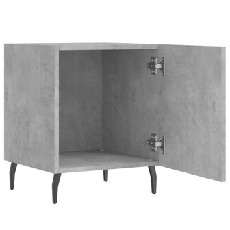 Nachtkastje 40x40x50 cm bewerkt hout betongrijs 8720845911836 5