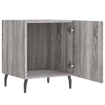 Nachtkastje 40x40x50 cm bewerkt hout grijs sonoma eikenkleurig 8720845911874 5