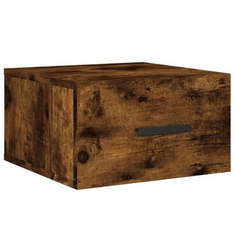 Nachtkastje wandgemonteerd 35x35x20 cm gerookt eikenkleurig 8720845946876 2