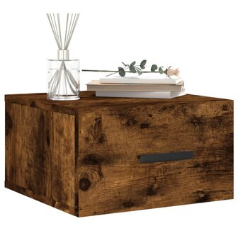 Nachtkastje wandgemonteerd 35x35x20 cm gerookt eikenkleurig 8720845946876 3