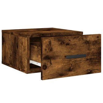 Nachtkastje wandgemonteerd 35x35x20 cm gerookt eikenkleurig 8720845946876 6