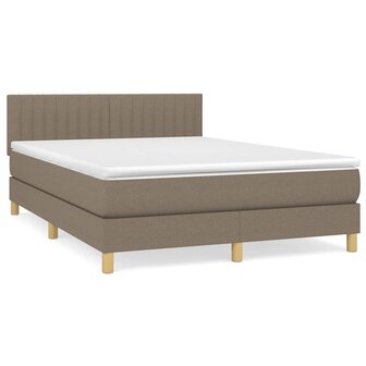 Boxspring met matras stof taupe 140x200 cm 8720287454458 2