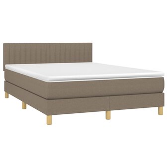 Boxspring met matras stof taupe 140x200 cm 8720287454458 3