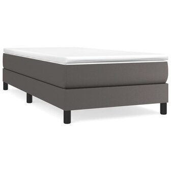 Boxspring met matras kunstleer grijs 80x200 cm 8720845547288 2