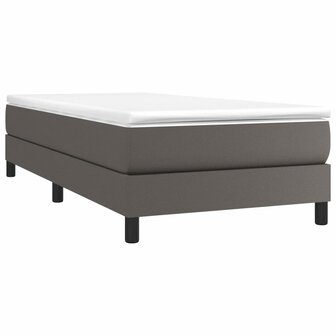 Boxspring met matras kunstleer grijs 80x200 cm 8720845547288 3