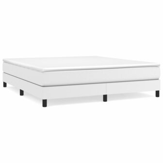 Boxspring met matras kunstleer wit 160x200 cm 8720845547677 2