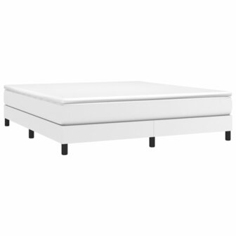 Boxspring met matras kunstleer wit 160x200 cm 8720845547677 3