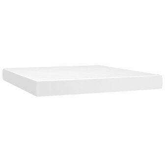 Boxspring met matras kunstleer wit 160x200 cm 8720845547677 4