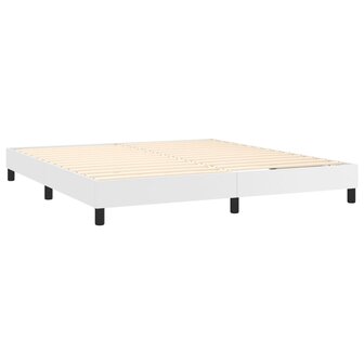 Boxspring met matras kunstleer wit 160x200 cm 8720845547677 5