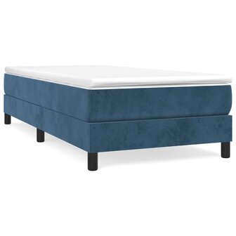 Boxspring met matras fluweel donkerblauw 80x200 cm 8720845548001 2