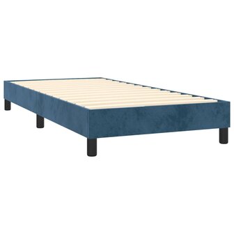 Boxspring met matras fluweel donkerblauw 80x200 cm 8720845548001 5