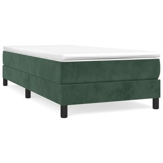 Boxspring met matras fluweel donkergroen 90x190 cm 8720845548056 2