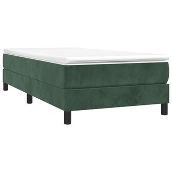 Boxspring met matras fluweel donkergroen 90x190 cm 8720845548056 3