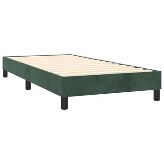 Boxspring met matras fluweel donkergroen 90x190 cm 8720845548056 5