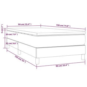 Boxspring met matras fluweel donkergroen 90x190 cm 8720845548056 10