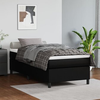 Boxspring met matras kunstleer zwart 80x200 cm 8720845550714 1