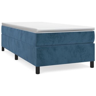 Boxspring met matras fluweel donkerblauw 80x200 cm 8720845551483 2