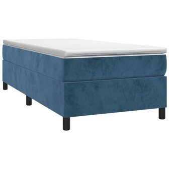 Boxspring met matras fluweel donkerblauw 80x200 cm 8720845551483 3