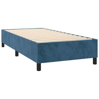 Boxspring met matras fluweel donkerblauw 80x200 cm 8720845551483 4