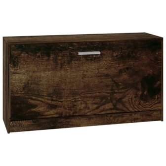 Schoenenbank 80x24x45 cm bewerkt hout gerookt eiken 8720286946152 2