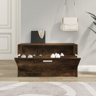 Schoenenbank 80x24x45 cm bewerkt hout gerookt eiken 8720286946152 3