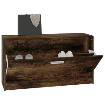 Schoenenbank 80x24x45 cm bewerkt hout gerookt eiken 8720286946152 4