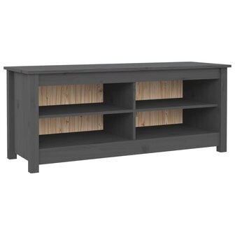 Schoenenbank 110x38x45,5 cm massief grenenhout grijs 8720286922675 2