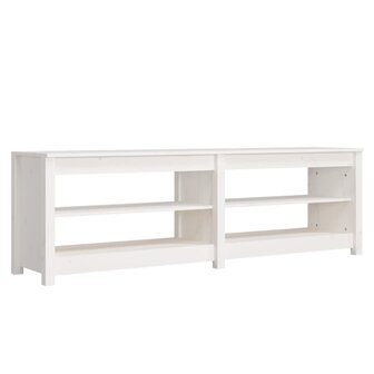 Schoenenbank 160x36,5x50 cm massief grenenhout wit 8720845556761 2
