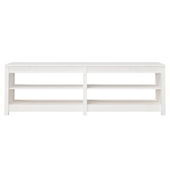 Schoenenbank 160x36,5x50 cm massief grenenhout wit 8720845556761 5