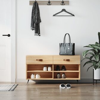 Schoenenbank 102x35x55 cm bewerkt hout sonoma eikenkleurig 8720845441913 1