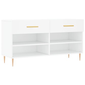 Schoenenbank 102x35x55 cm bewerkt hout wit 8720845442040 2