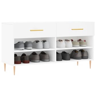 Schoenenbank 102x35x55 cm bewerkt hout wit 8720845442040 3