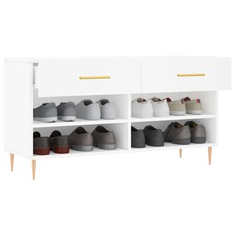 Schoenenbank 102x35x55 cm bewerkt hout wit 8720845442040 4