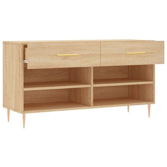 Schoenenbank 102x35x55 cm bewerkt hout sonoma eikenkleurig 8720845442071 5
