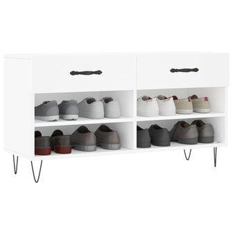 Schoenenbank 102x35x55 cm bewerkt hout wit 8720845442125 3